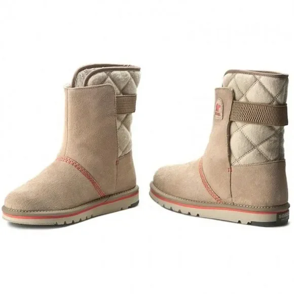 Sorel Youth Oxford Tan Newbie NY1873-212 Pull On Short Winter Boots Size US 